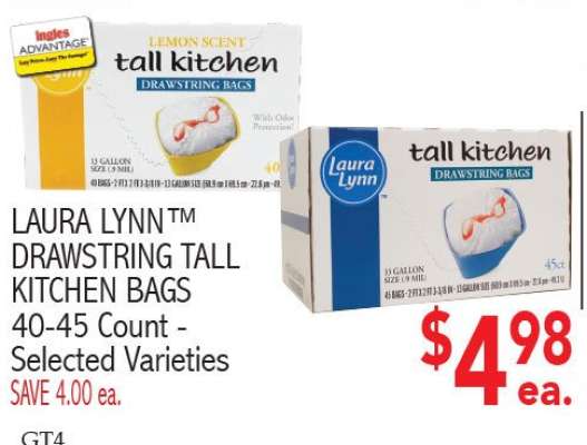 Laura Lynn™ Drawstring Tall Kitchen Bags