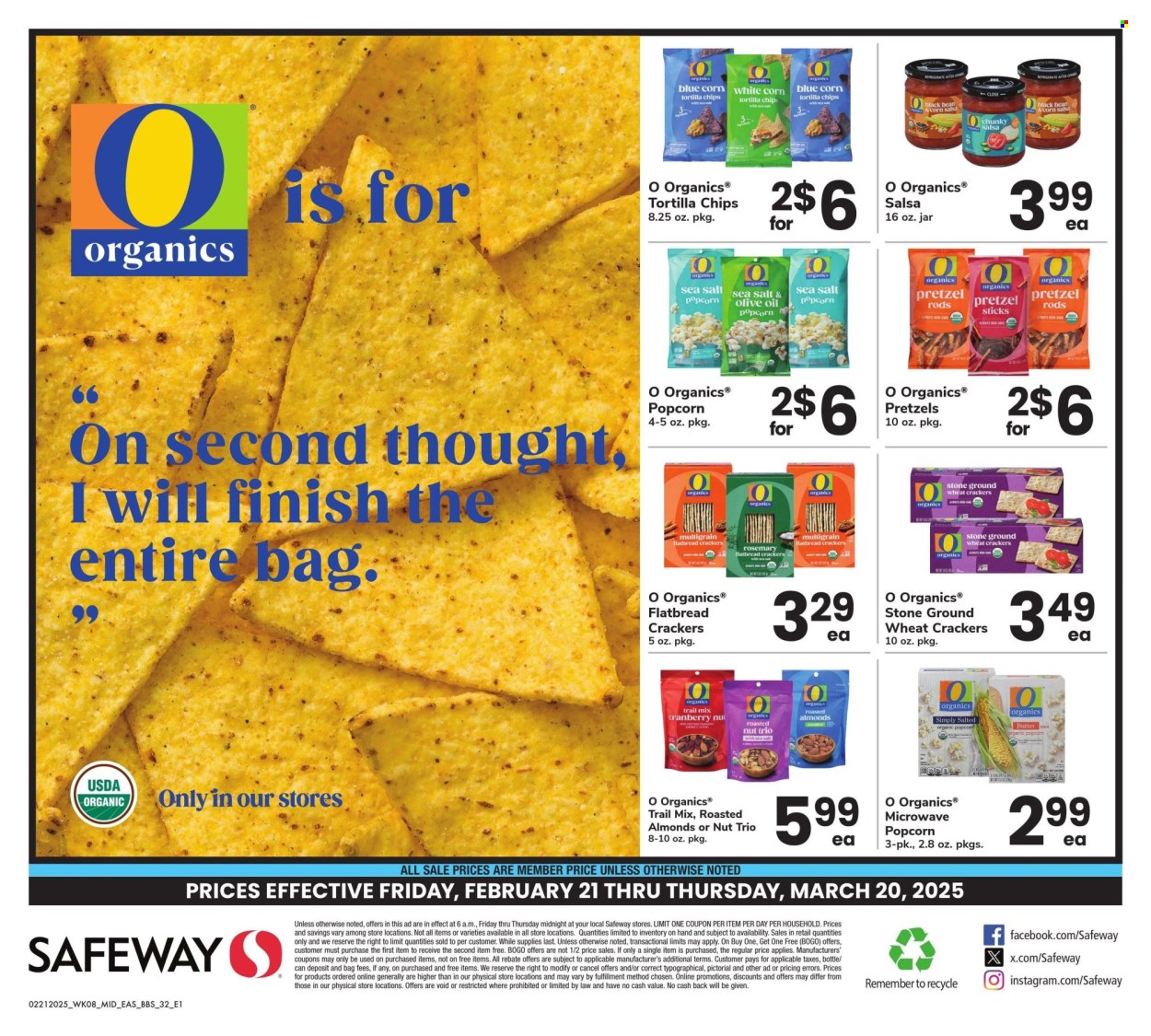 Safeway ad - 02/21/2025 - 03/20/2025. Page 1