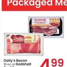 Daily's Bacon 16 oz. or Godshall Beef Bacon 10 oz. - select varieties