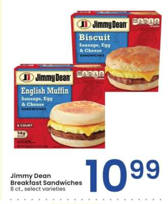 Jimmy Dean Breakfast Sandwiches - 8 ct., select varieties