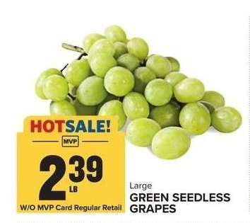 Large Green Seedless Grapes