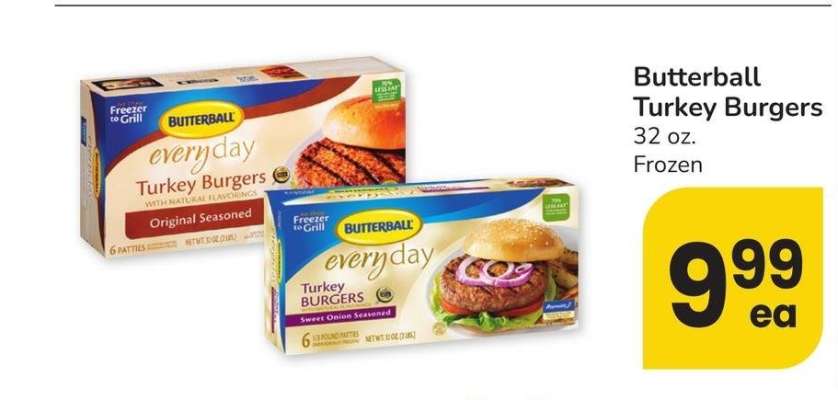 Butterball Turkey Burgers - 32 oz. Frozen