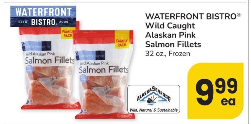 Waterfront BISTRO Wild Caught Alaskan Pink Salmon Fillets