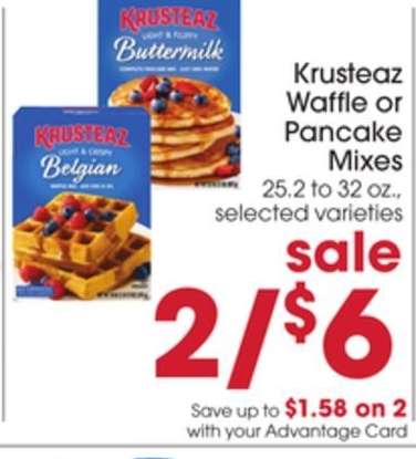 Krusteaz Waffle or Pancake Mixes