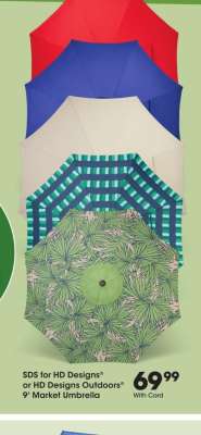 HD Designs® or HD Designs Outdoors® 9' Market Umbrella