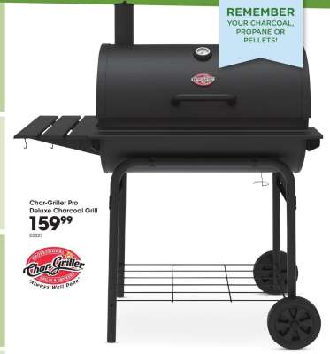 Char-Griller Pro Deluxe Charcoal Grill - E2827