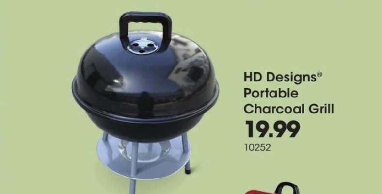 HD Designs® Portable Charcoal Grill - 10252