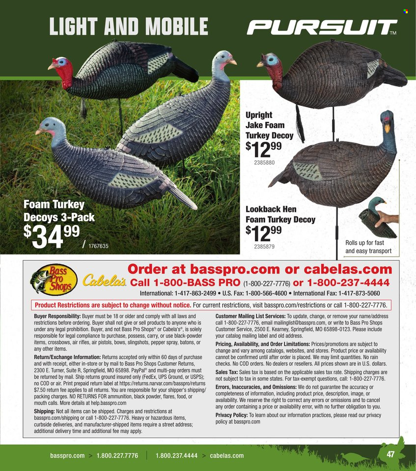 Bass Pro Shops ad. Page 1