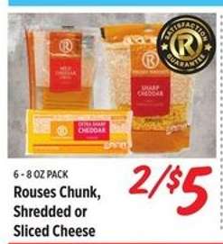 Rouses Chunk, Shredded or Sliced Cheese