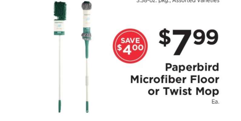 Paperbird Microfiber Floor or Twist Mop