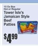 Tower Isle's Jamaican Style Beef Patties