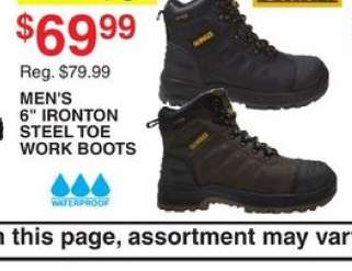 DEWALT MEN'S 6" IRONTON STEEL TOE WORK BOOTS