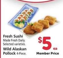 Fresh Sushi / Wild Alaskan Pollock