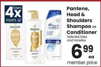 Pantene, Head & Shoulders Shampoo or Conditioner