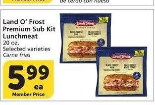 Land O'Frost Premium Sub Kit Lunchmeat - 20 oz. Selected varieties