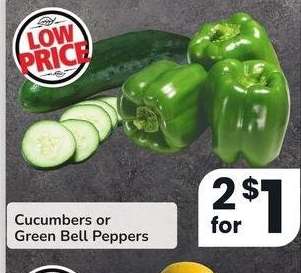 Cucumbers or Green Bell Peppers