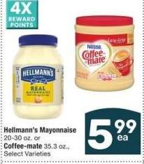 Hellmann's Mayonnaise 20-30 oz. or Coffee-mate 35.3 oz. - Select Varieties