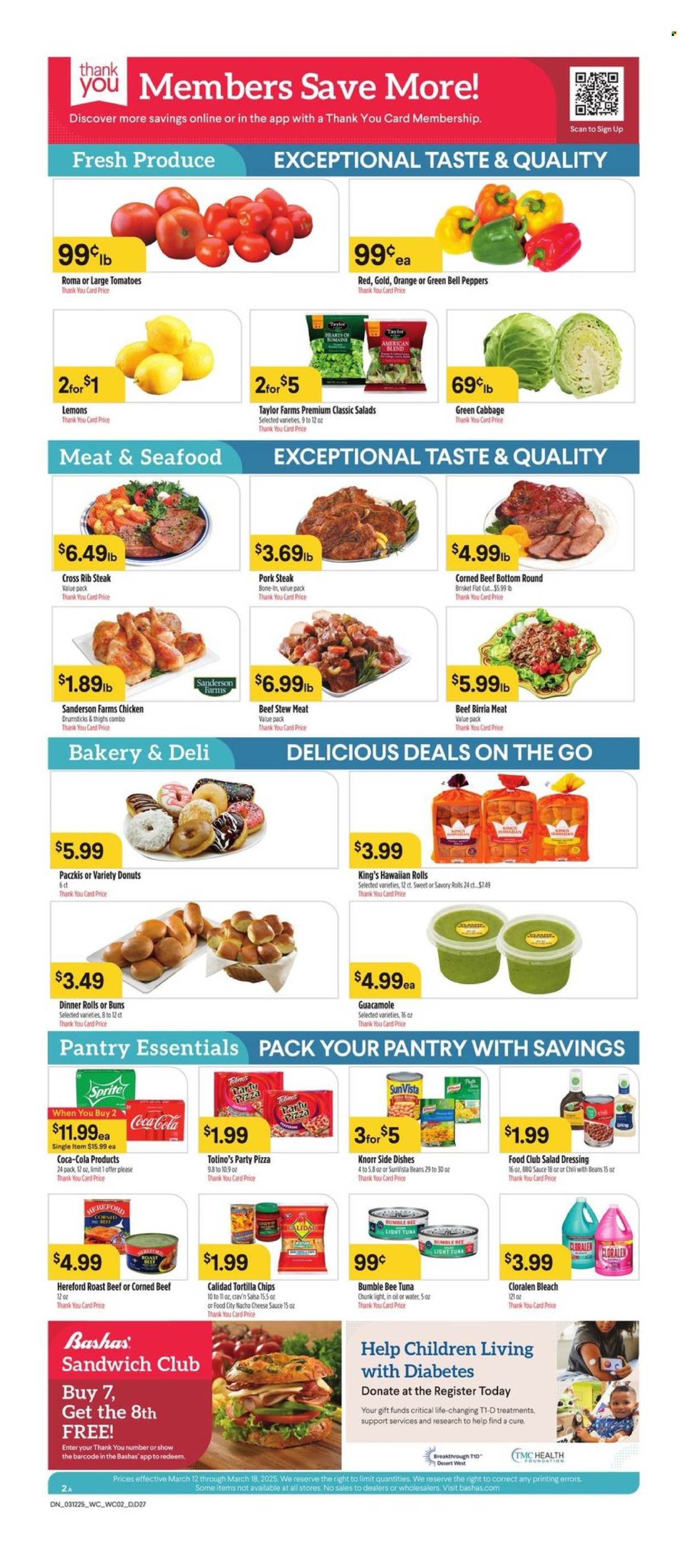 Bashas' Diné Markets ad - 03/12/2025 - 03/18/2025. Page 1