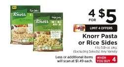 Knorr Pasta or Rice Sides