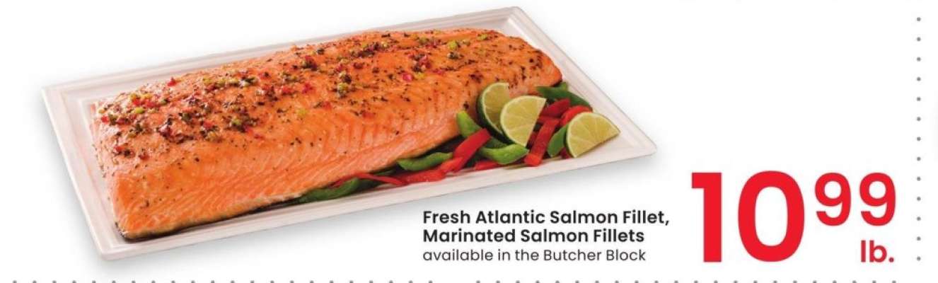 Fresh Atlantic Salmon Fillet, Marinated Salmon Fillets - Available in the Butcher Block