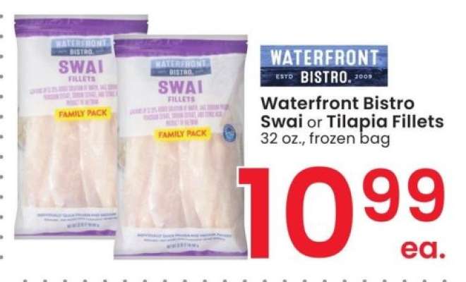 Waterfront Bistro Swai or Tilapia Fillets - 32 oz., frozen bag
