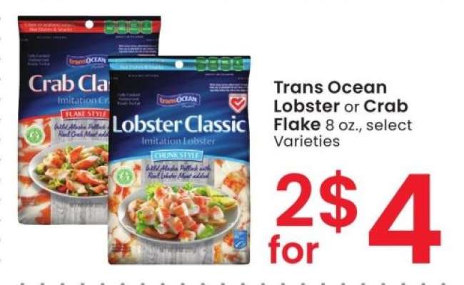 Trans Ocean Lobster or Crab Flake - 8 oz., select Varieties
