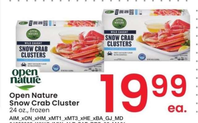 Open Nature Snow Crab Cluster - 24 oz., frozen