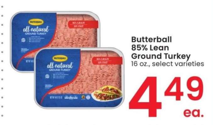 Butterball 85% Lean Ground Turkey - 16 oz., select varieties