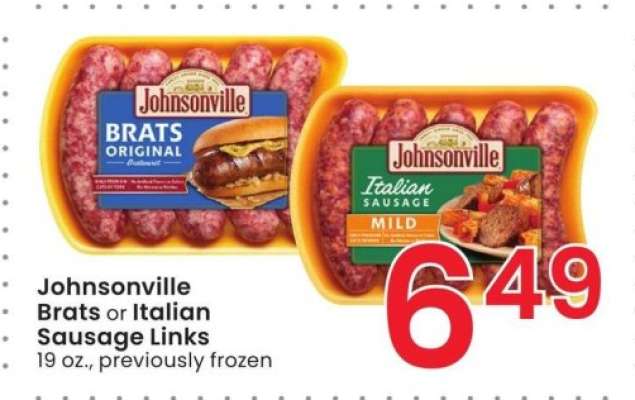 Johnsonville Brats or Italian Sausage Links - 19 oz., previously frozen