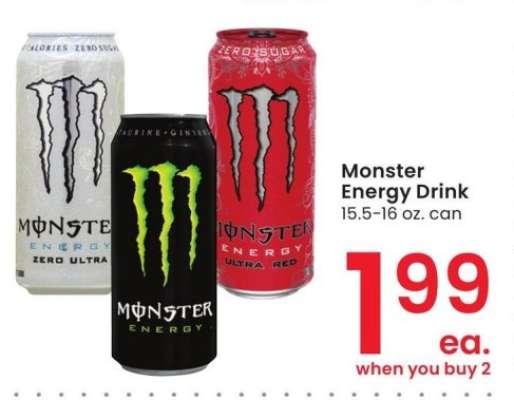 Monster Energy Drink - 15.5-16 oz. can