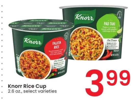 Knorr Rice Cup - 2.6 oz., select varieties