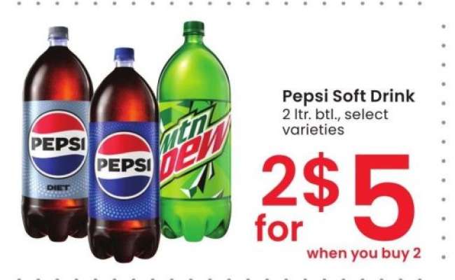 Pepsi Soft Drink - 2 ltr. btl., select varieties