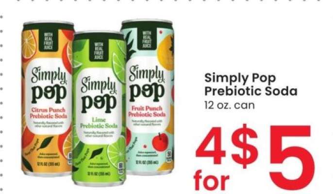 Simply Pop Prebiotic Soda - 12 oz. can