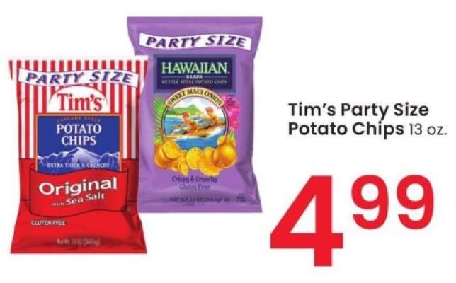 Tim's Party Size Potato Chips - 13 oz.
