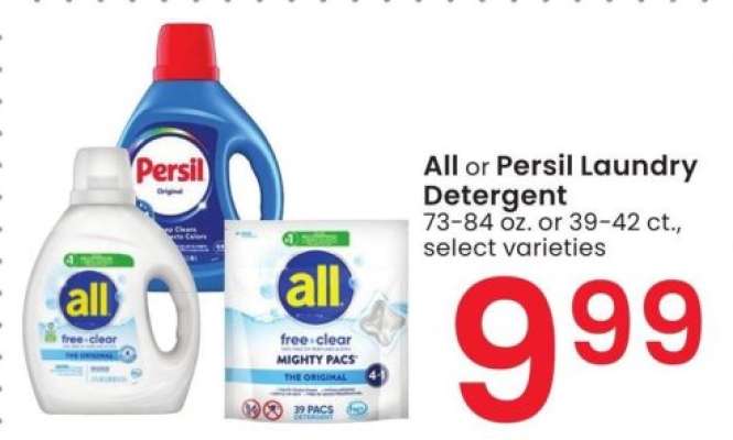 All or Persil Laundry Detergent - 73-84 oz. or 39-42 ct., select varieties