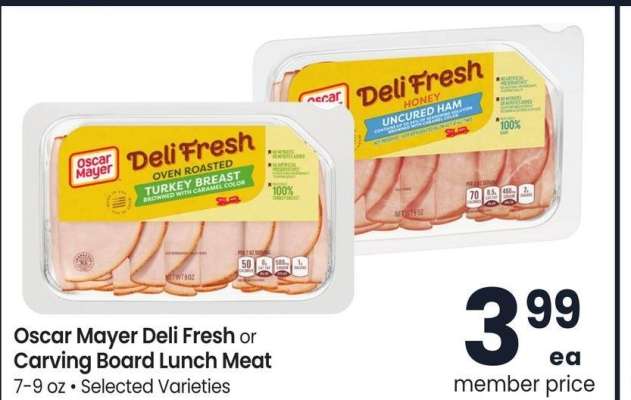 Oscar Mayer Deli Fresh or Carving Board Lunch Meat - 7-9 oz., Selected Varieties