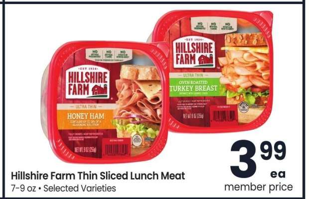 Hillshire Farm Thin Sliced Lunch Meat - 7-9 oz • Selected Varieties