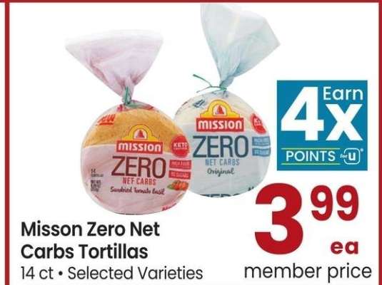 Misson Zero Net Carbs Tortillas - 14 ct., Selected Varieties