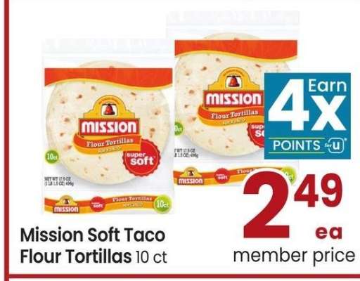 Mission Soft Taco Flour Tortillas - 10 ct