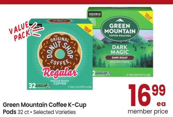 Green Mountain Coffee K-Cup Pods - 32 ct., Selected Varieties