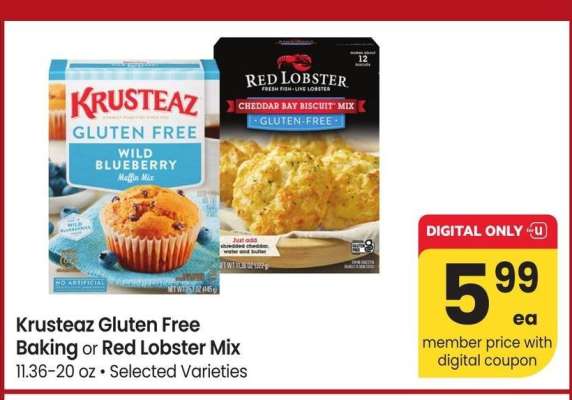 Krusteaz Gluten Free Baking or Red Lobster Mix - 11.36-20 oz., Selected Varieties