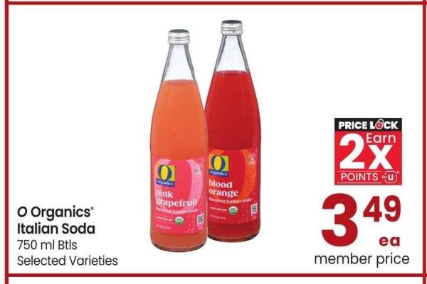 O Organics® Italian Soda - 750 ml Btls Selected Varieties
