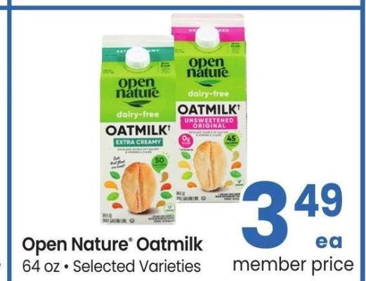 Open Nature® Oatmilk - 64 oz., Selected Varieties