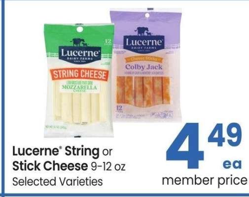 Lucerne® String or Stick Cheese - 9-12 oz Selected Varieties