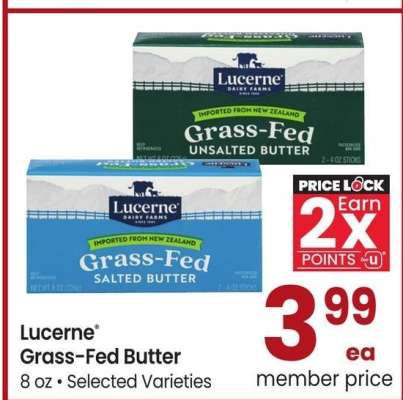 Lucerne® Grass-Fed Butter - 8 oz • Selected Varieties