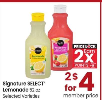 Signature SELECT® Lemonade - 52 oz Selected Varieties