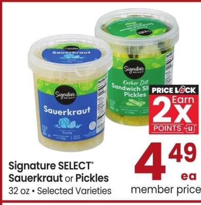Signature SELECT® Sauerkraut or Pickles - 32 oz., Selected Varieties
