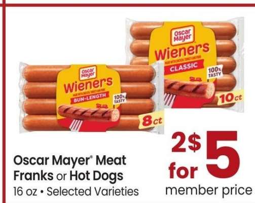 Oscar Mayer® Meat Franks or Hot Dogs - 16 oz • Selected Varieties