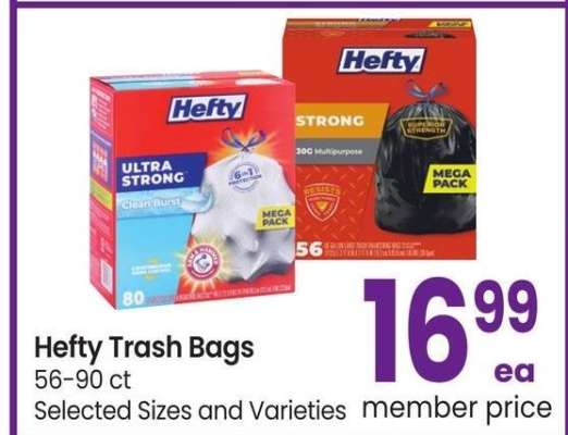 Hefty Trash Bags - 56-90 ct Selected Sizes and Varieties