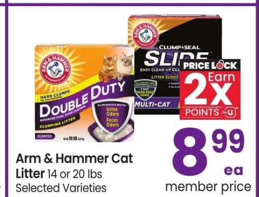 Arm & Hammer Cat Litter - 14 or 20 lbs Selected Varieties